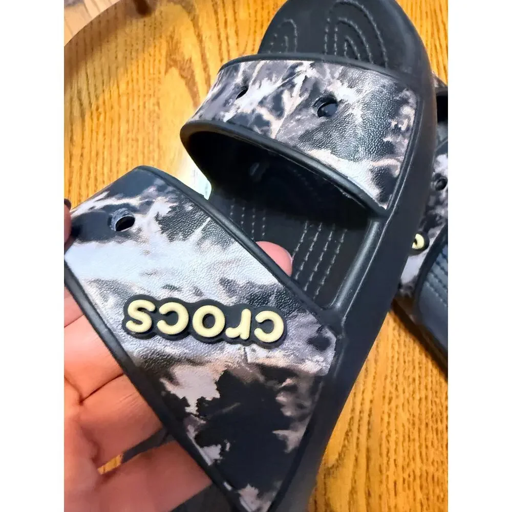 Unisex Sandal Crocs Classic Sandal - Tie-Dye Graphics Mens  8  Women's 10